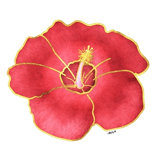 Amapola Hibiskus Blume Sticker