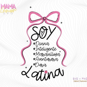 Soy Latina Svg, Proud Latina Png, Latina T-Shirt Design, Cool Latinx PNG, Instant Download, Latina Pride Shirt Design, Hispanic T-Shirt PNG