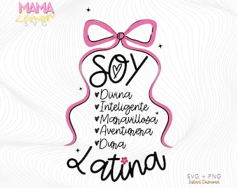 Soy Latina SVG PNG: Latina Pride T-Shirt Design (Instant Download)