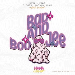 Boo Jee SVG, Cool Ghost Svg, Halloween Fashion, Halloween Decor, Boujee svg, Halloween png, Sublimation DTF Print, Spooky Ghost Svg