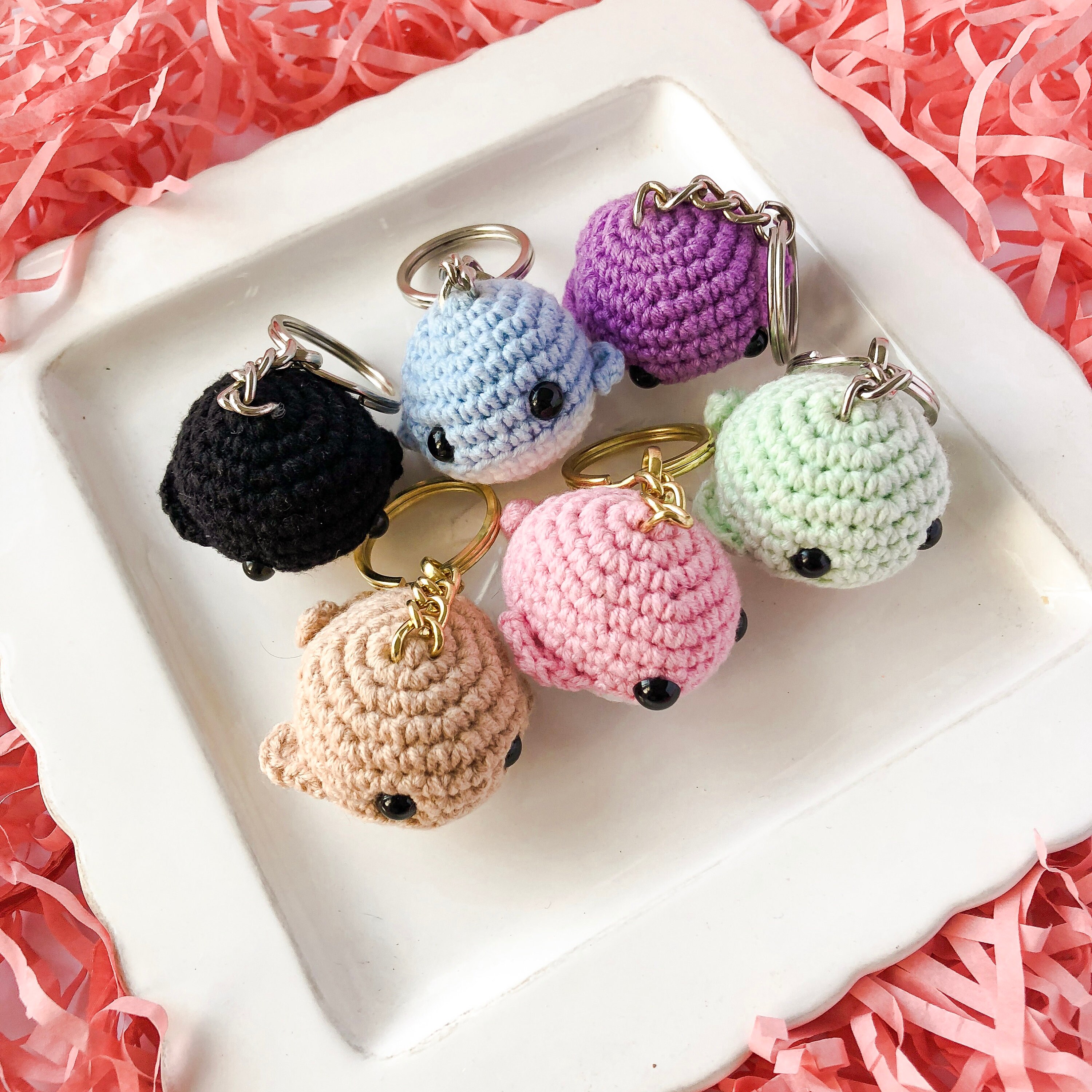Crochet Whale Keychain Amigurumi Whale Keyring Cute - Etsy