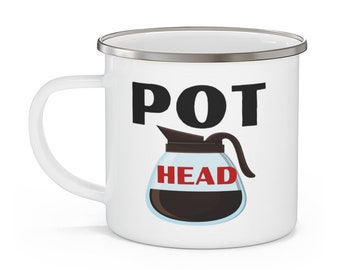 Pot Head Coffee Mug, Office Gifts, Coffee Lover, Mugs for Him, Her, Pothead, Sarcastic Quote, Plant Mom Gift, Hugging, Camping Mug 12oz