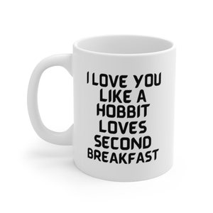 Second Breakfast Club Coffee Mug, Hobbit, LOTR, Gifts for Geeks,  Elevensies, Hobbit Mug, Lord of the Rings Mug 