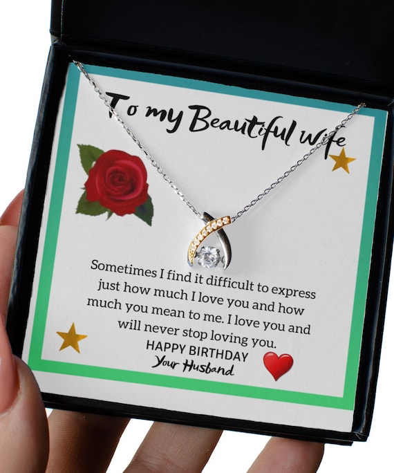 Wedding Anniversary Romantic Gifts Wife - I Love You Best Gift for Wife for  her from Husband Birthday Gift for Wife Gold Dipped Rose Crystal Engraved