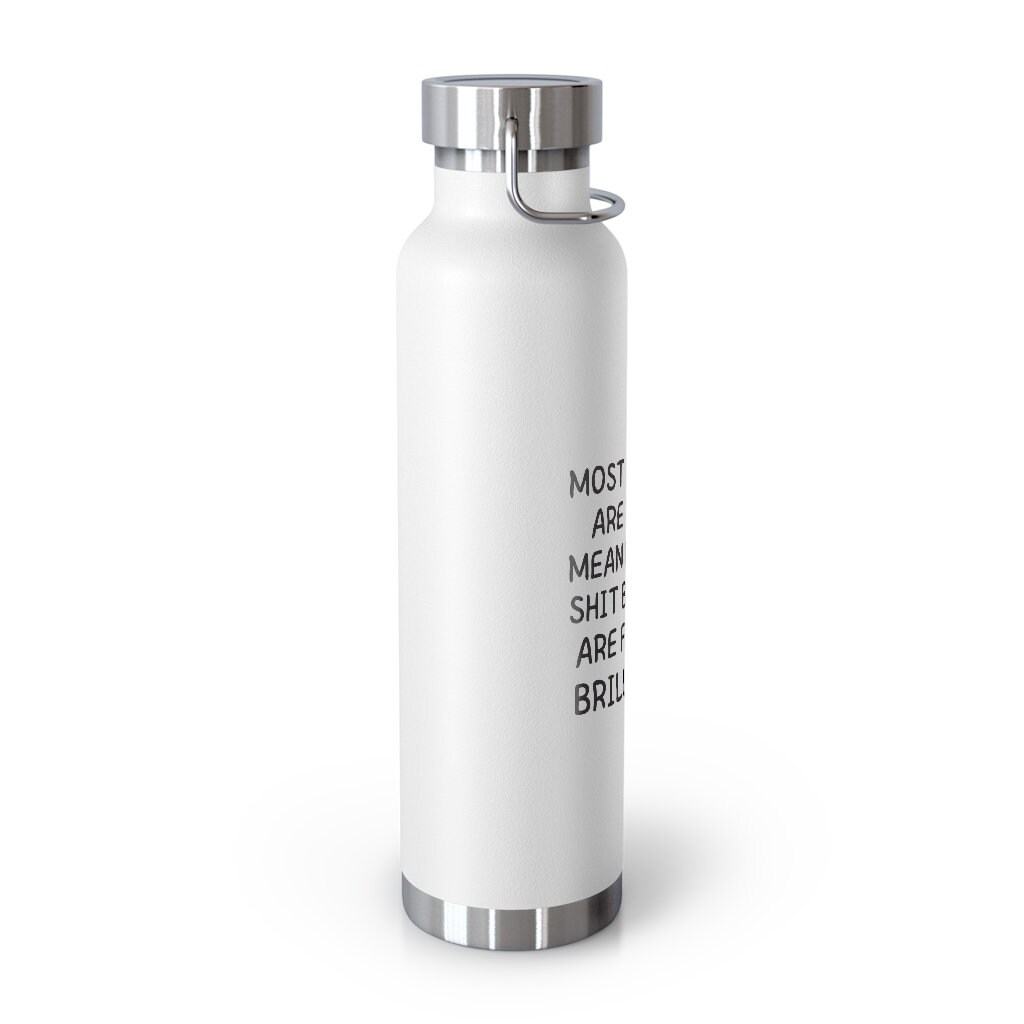Baseball Stitch - Baseball - White Stainless Steel Water Bottle