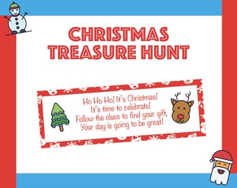 Christmas Treasure Hunt Scavenger Hunt Game Clues | Perfect for the Holidays!