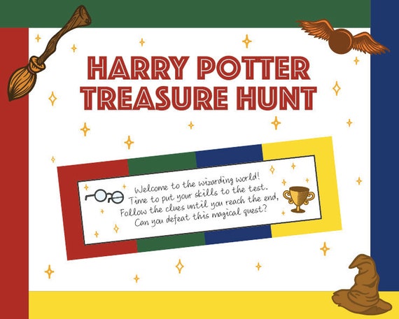 Harry Potter Treasure Hunt Scavenger Hunt Game Clues | Etsy