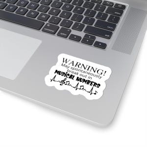 Musical Theater Stickers, Music Lovers, Unique Gift for Students, Laptop Sticker, Broadway Sticker, Water bottle Sticker, Drama Teacher Gift