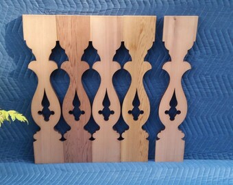 Antique Set of 3 Porch Ballisters Spindles 18x2 Shabby Vtg Chic 244-19Lr