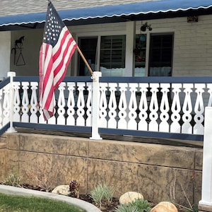 27.5in Raindrop Flat-Sawn Porch/Deck Baluster - Historic Gingerbread Reproduction - Sample/Qty - Price PER Baluster - Pine, STK, Cypress