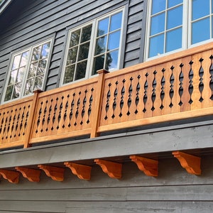 27.5&quot; Swiss Chalet Flat-Sawn Baluster - Sample or Quantity - Pine, STK Cedar, or Cypress - Price Per Baluster - Historic Reproduction
