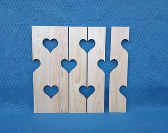 27.5&quot; Three Hearts Flat-Sawn Baluster - Sample or Quantity - Pine, STK Cedar, or Cypress - Price Per Baluster - Requires 2 Balusters