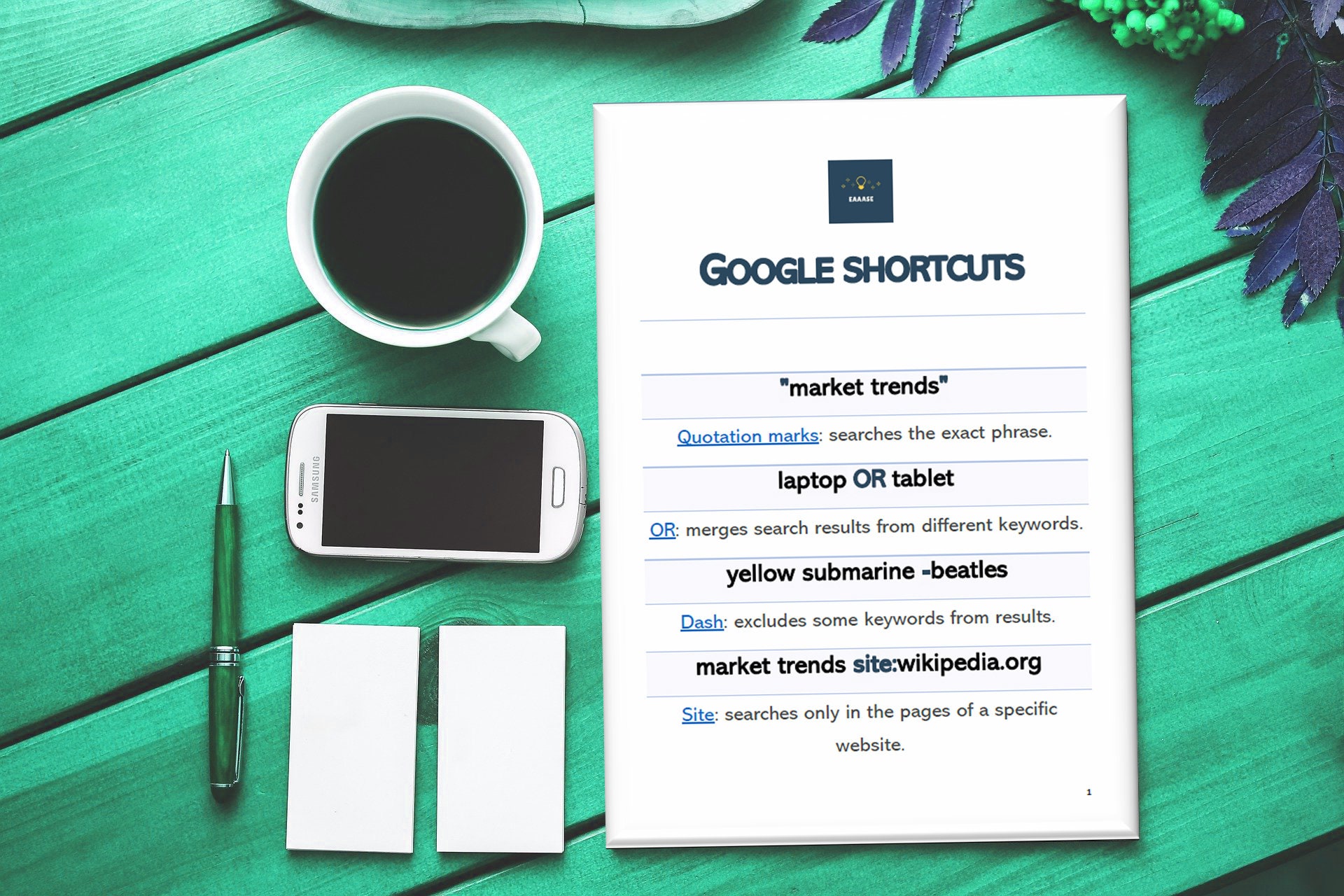 Google Search Optimization Cheat Sheet Google Targeted Search - Etsy