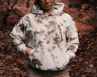 Grey Tie Dye Hoodie, Autumn wear, Hand Tie Dye, Grey Hoodies, Fall hoodie, Distressed Tie Dye