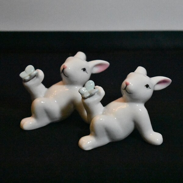 Bunny Salt and Pepper Shakers Etsy