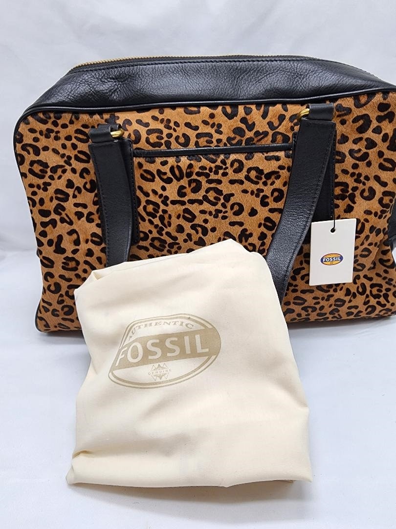 Fossil Leopard Calf Hair Memoir Biography Satchel | Satchel bags, Purses  and bags, Fossil bags