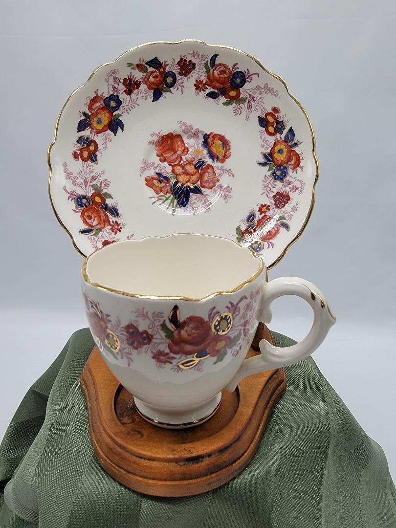 ②MADE IN ENGLAND老舗窯ROYAL CAULDON小鳥mini絵皿