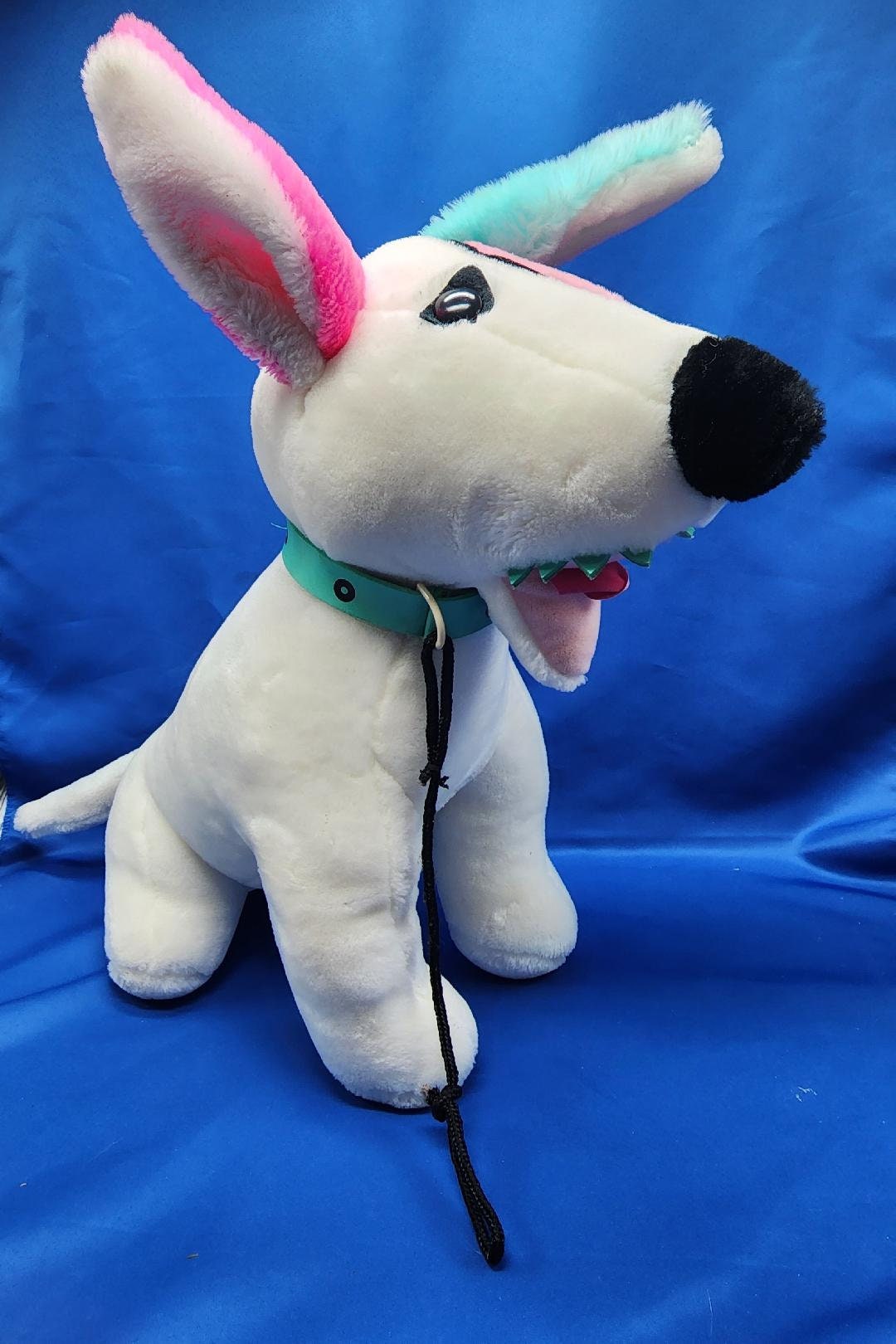 Vintage 1987 Rude Dog Clothing Plush Pink and Blue Ears