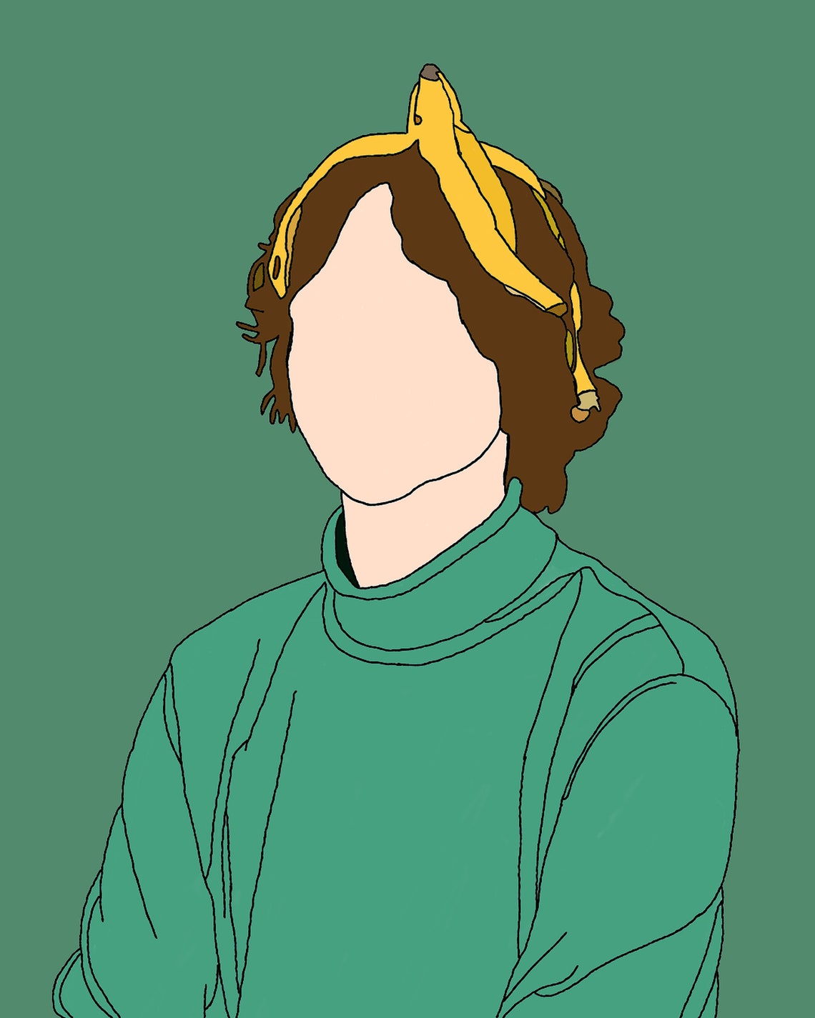 Digital Faceless Minimalist Custom Photo Portrait Etsy