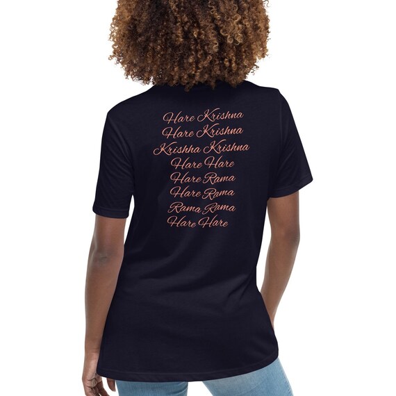  Womens Hare Krishna Maha-mantra V-Neck T-Shirt : Clothing,  Shoes & Jewelry