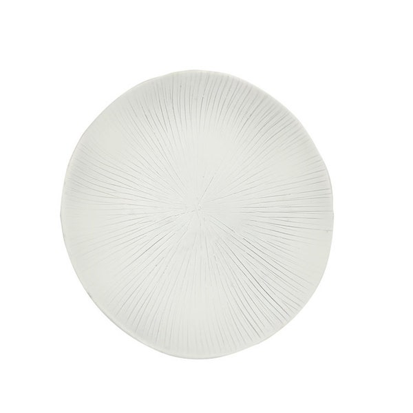 Small Matte White Sand Dollar Dish