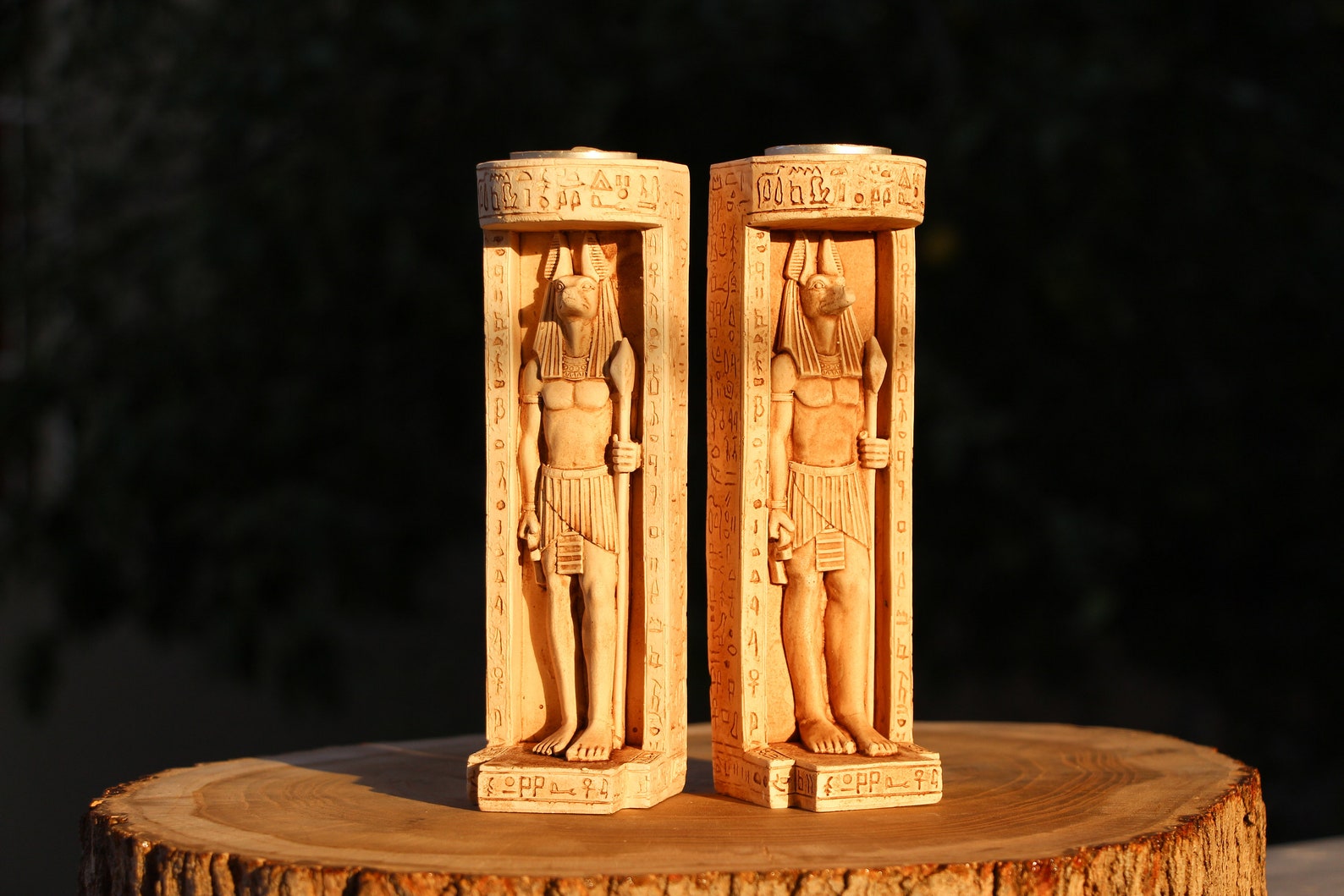 Anubis Candle Holder Figurine Egypt Pyramid Ancient Egyptian Etsy