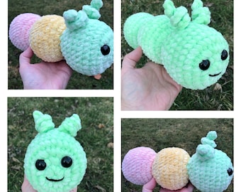 Pattern No-Sew Crochet Amigurumi Caterpillar