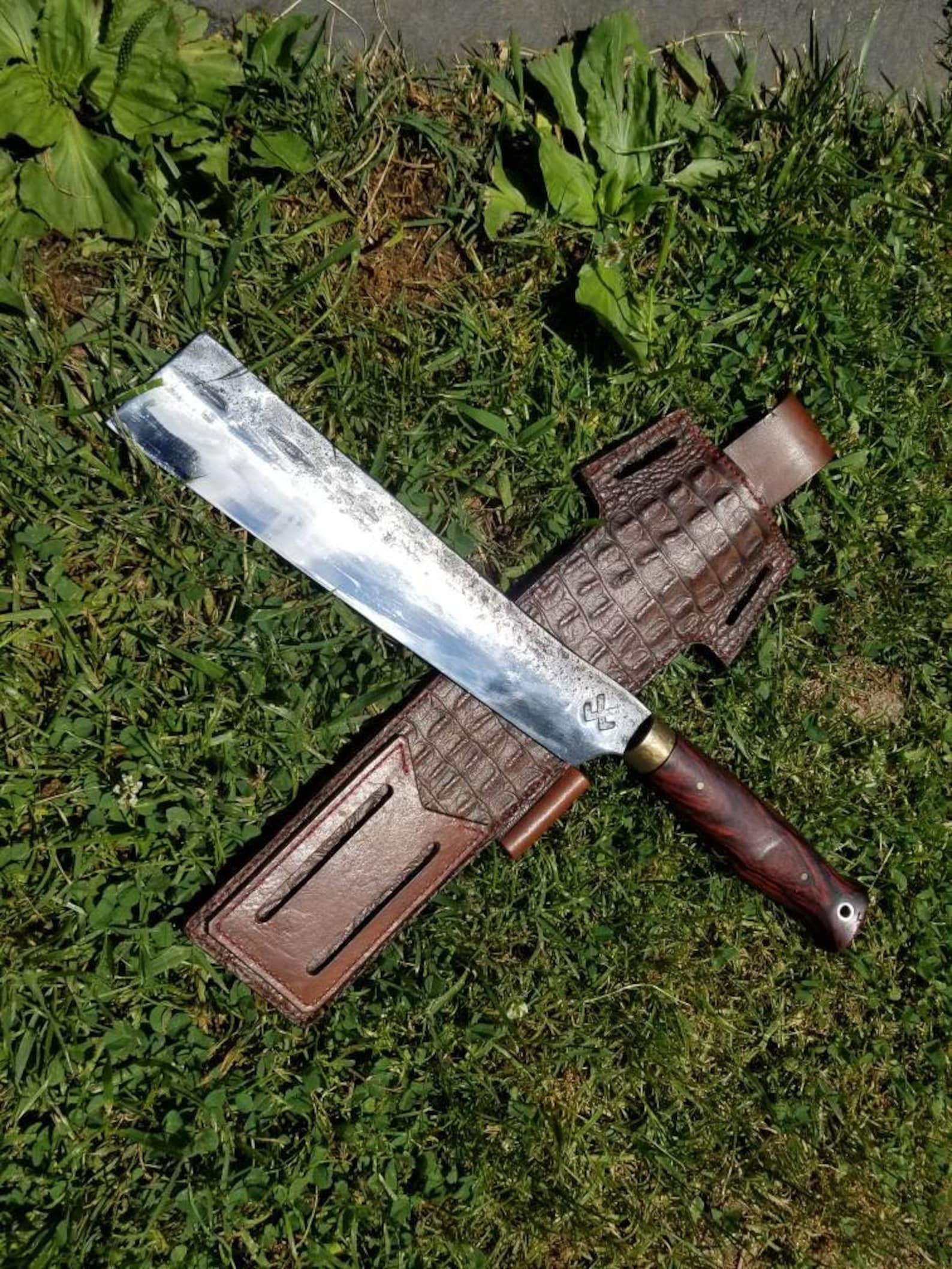 Hand Japanese Nata hatchet machete 5160 blade cocobolo Etsy