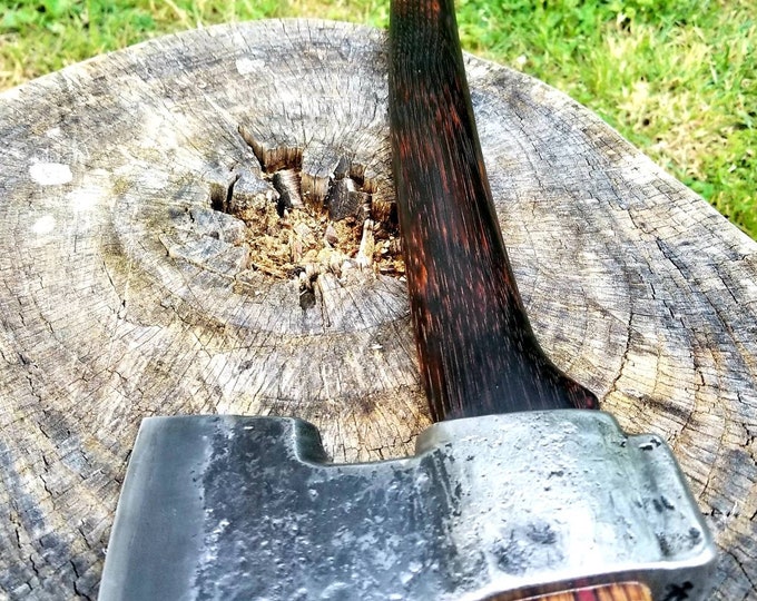 Hand Collared Axe 2.5lb Head 25in Hickory Handle 1045 Body With