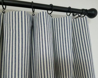 Blue Grey Curtains Etsy