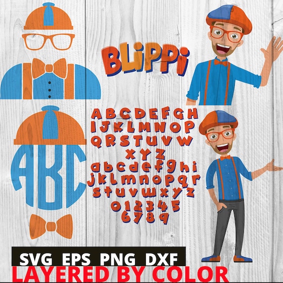 Download Blippi Blippi SVG Blippi Alphabets SVG Cricut SVG Bundle ...