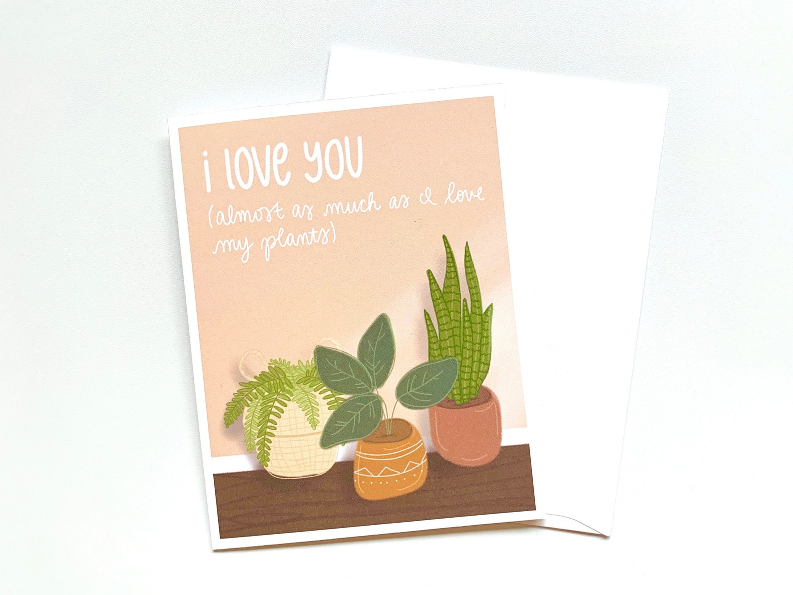 Funny I Love You Plant Valentine's Day Greeting Card Etsy