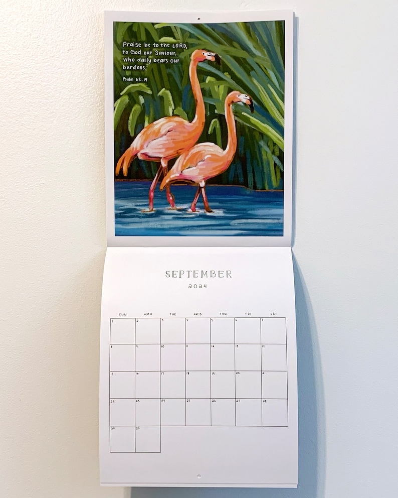 2024 Scripture Calendar 2024 Wall Calendar 2024 Nature Etsy