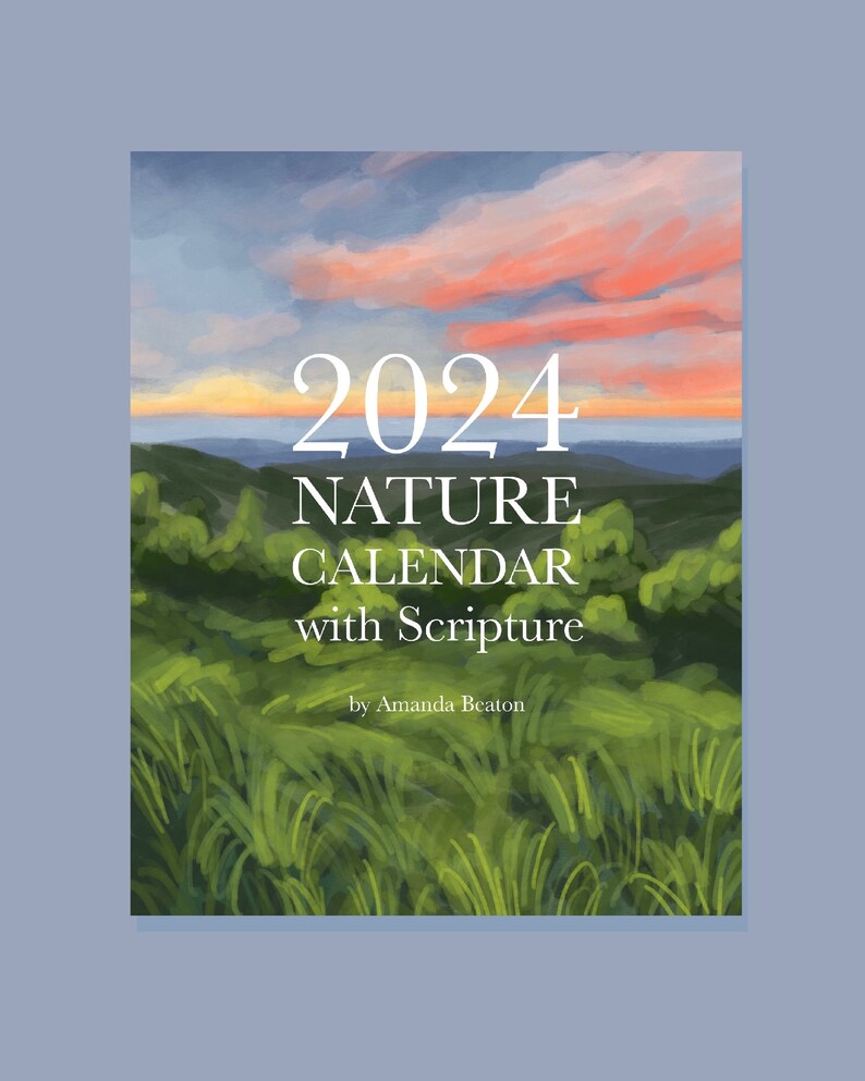 2024 Scripture Calendar 2024 Wall Calendar 2024 Nature Etsy