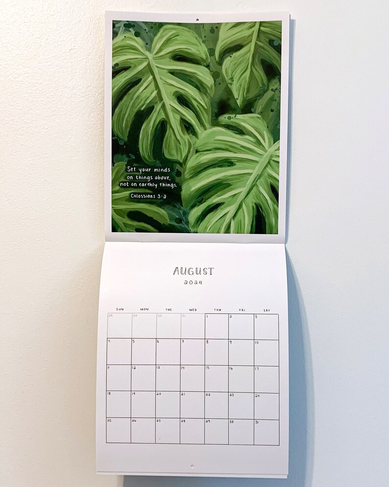 2024 Scripture Calendar 2024 Wall Calendar 2024 Nature Etsy