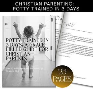 Zindelijk in 3 dagen | Christelijke zindelijkheidstraining e-boek | Op geloof gebaseerde gids voor toilettraining voor peuters | Afdrukbare pdf