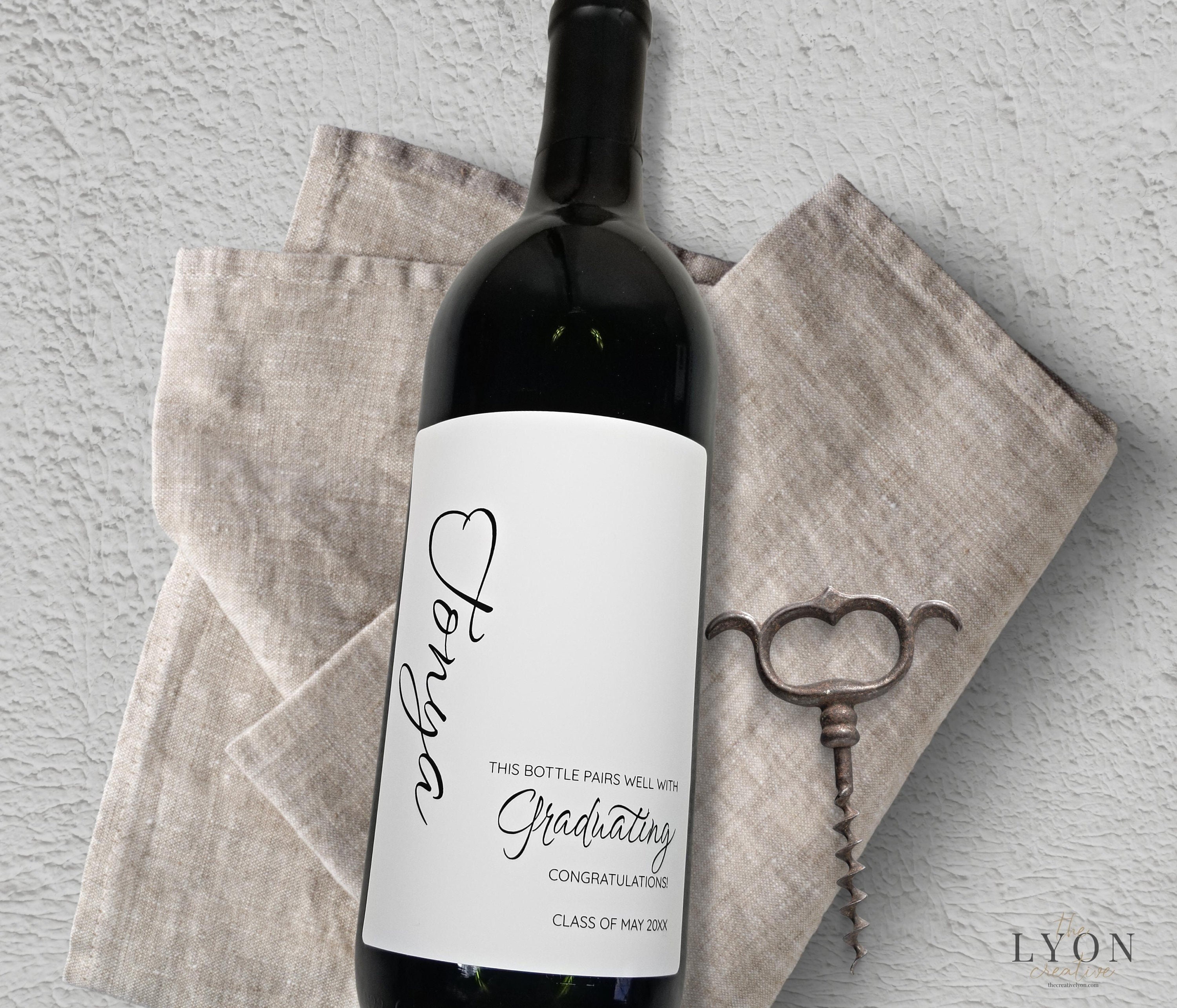 Pairs Well With Graduating Wine Label Graduation Gift - Etsy