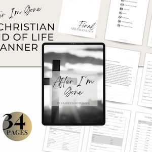 Christian End Of Life Planner Printable | After I'm Gone | Beneficiary Info | Last Wishes Planner | What If | Estate Planning | Funeral