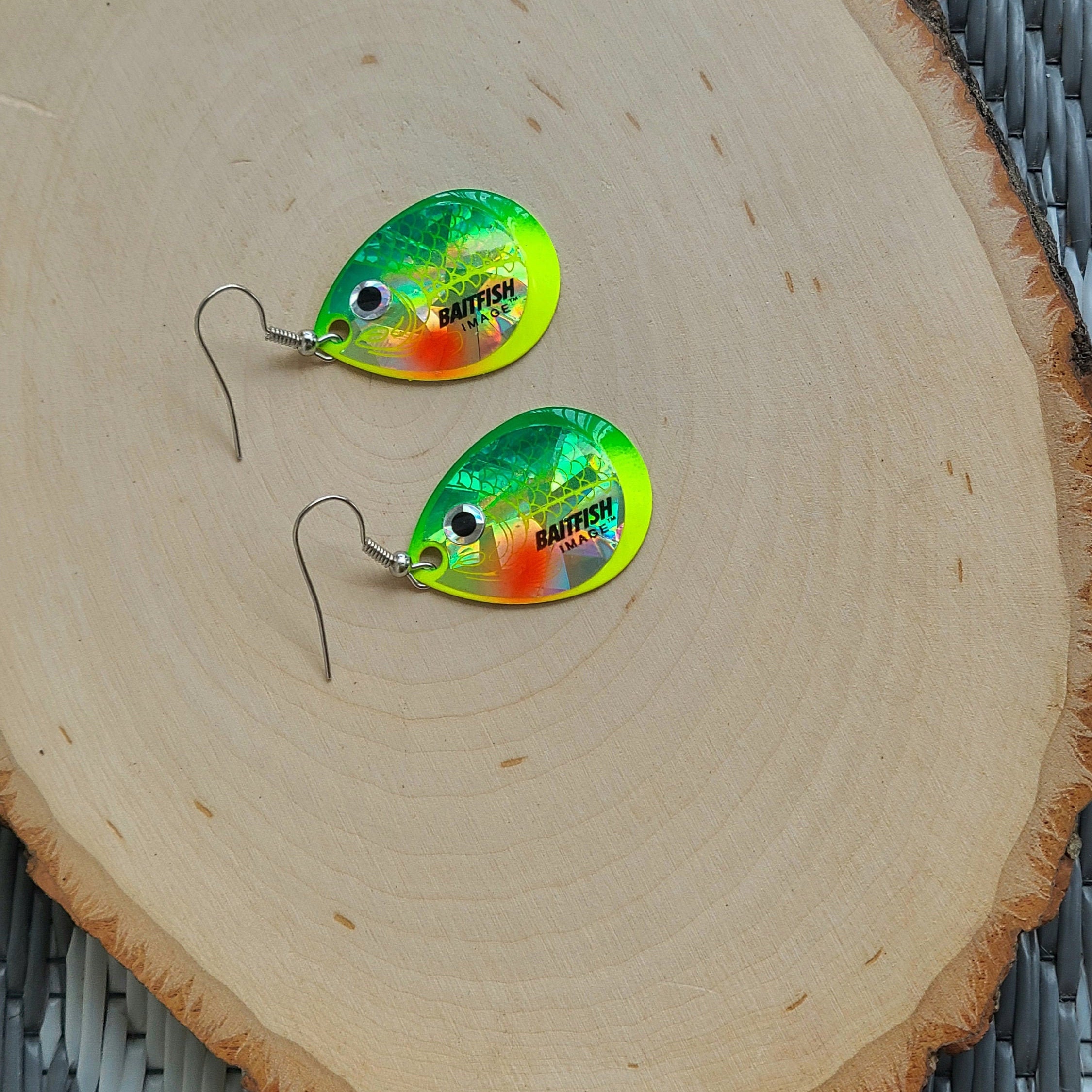 Fishing lure earrings Etsy