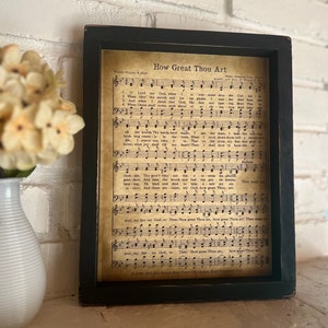 How Great Thou Art Hymne / Gerahmte Kirchenhymne / Notenblatt / Kirchliche Hymne / Religiöse Geschenke / Beileidsgeschenk / Ermutigungsgeschenk