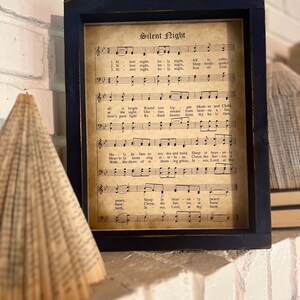 Silent Night / Christmas Hymns/ Church Hymns / Religious Gifts / Christmas Carols / Christmas Gift / Christmas Decor / Rustic Christmas