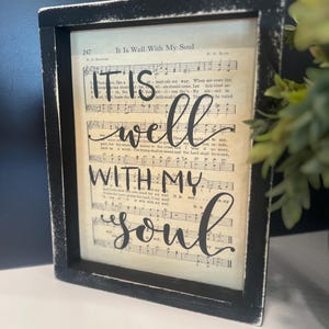 It Is Well with My Soul / Christian Art / Music Sheet/ Church Hymns / Religious Gifts / Sympathy Gift / Encouragement Gifts