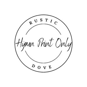 Printed Hymn Sheet /  Church Hymn / Hymn Wall Art / Christian Gift / Encouragement Gift / Music Sheets