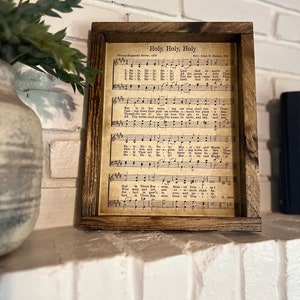 Holy, Holy, Holy / Hymn Décor / Christian Gift / Christmas Gift / Sympathy Gift / Hymn Sign