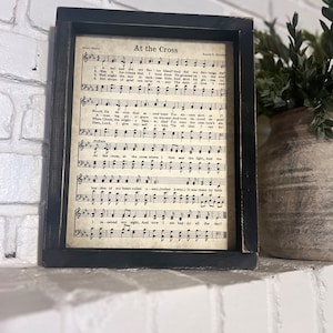 At the Cross Print / Framed Church Hymns / Music Sheet/ Church Hymns / Religious Gifts / Sympathy Gift / Encouragement Gifts