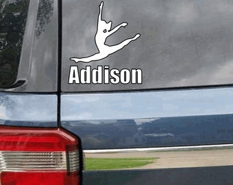 Custom Dancer Car Decal | Personalized Dance Sticker | Kids Name Decal
