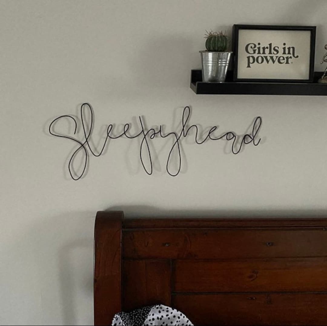 CUSTOM Wire Words Font 5 Handwritten Wire Phrases Bespoke Wall Words