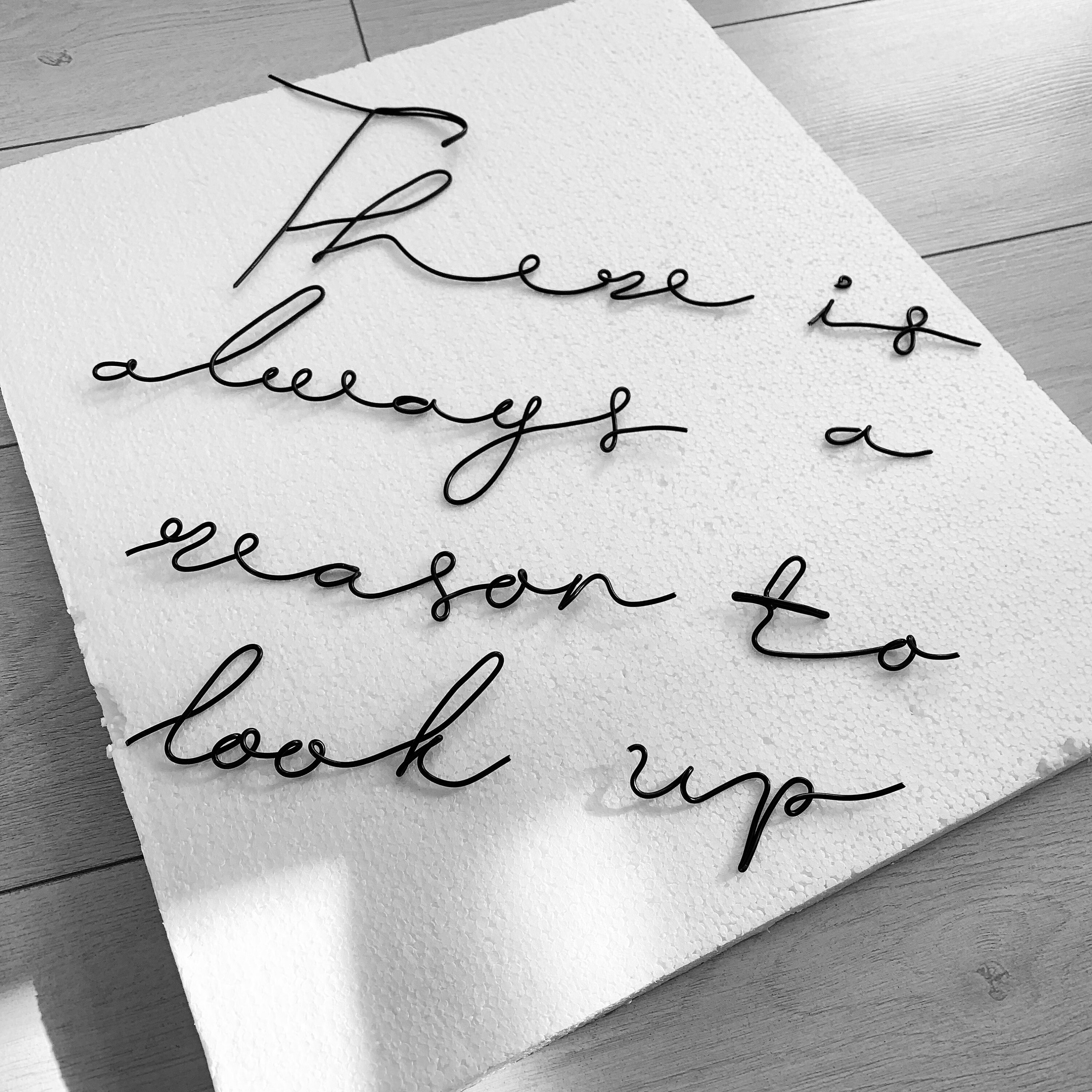 Wire Words FONT 2 Personalised Phrases Wall Sign Wall Decor Etsy