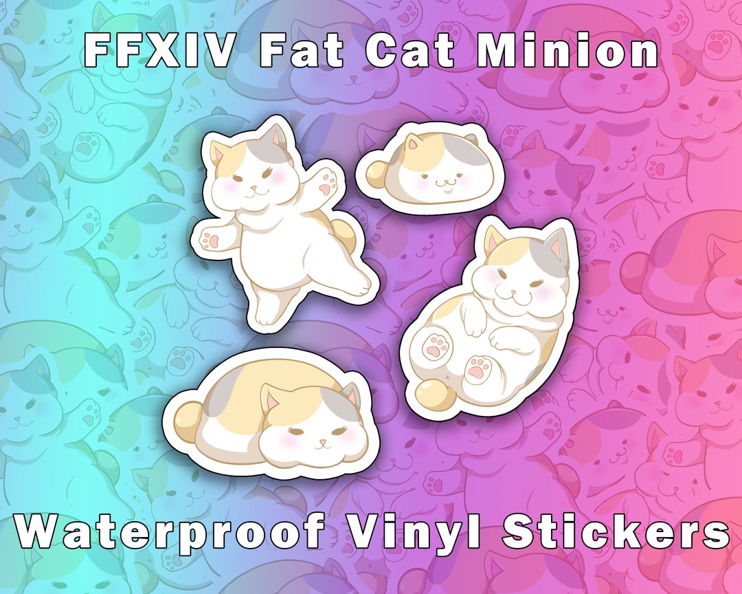 FFXIV Fat Cat Stickers FFXIV Minion Stickers Waterproof Etsy