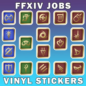 FFXIV Job Stickers | Waterproof Vinyl Stickers | 1.5&quot; | Custom Sizes Available